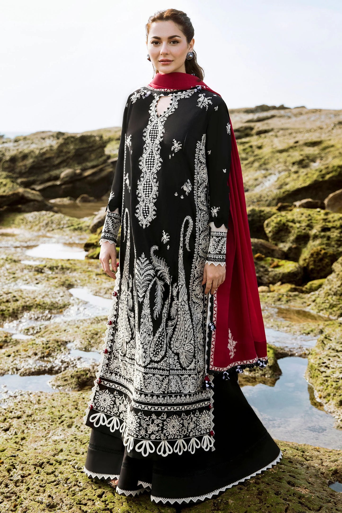 Zara Shahjahan | Unstitched | Luxury Lawn 3 Piece Embroidered Dress - QHF0029