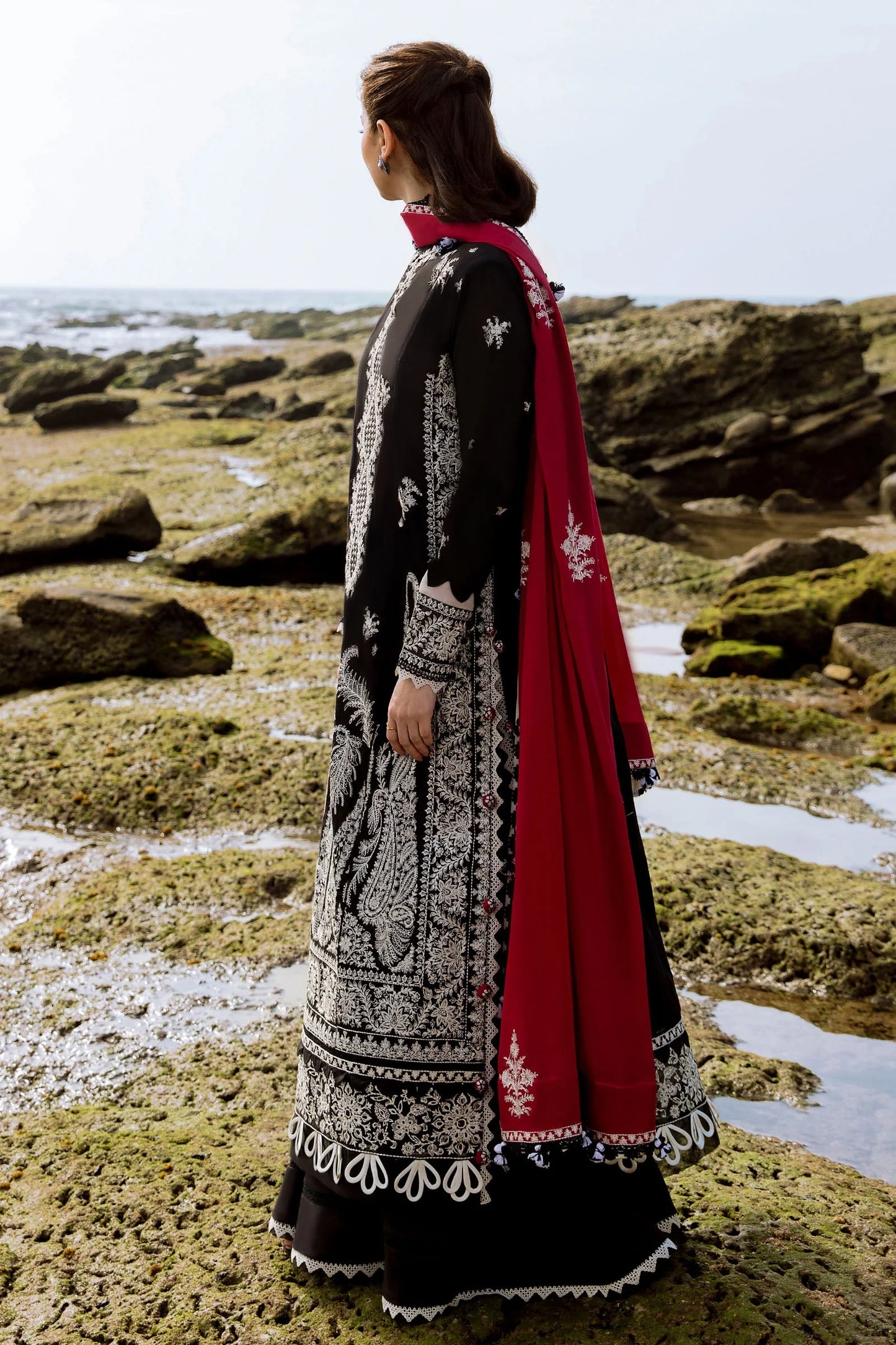 Zara Shahjahan | Unstitched | Luxury Lawn 3 Piece Embroidered Dress - QHF0029