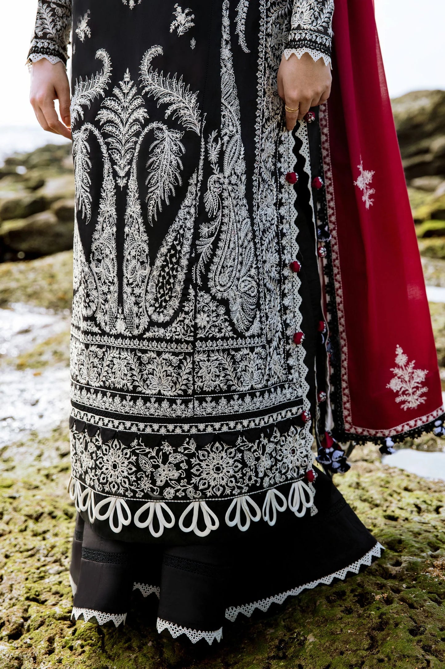 Zara Shahjahan | Unstitched | Luxury Lawn 3 Piece Embroidered Dress - QHF0029