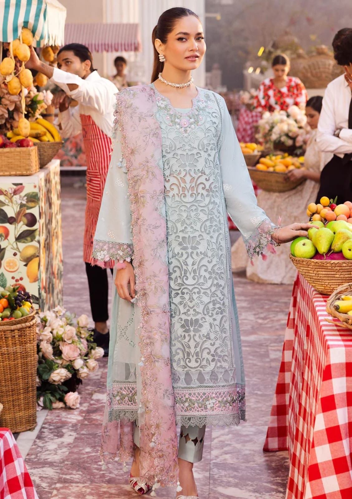 SARDINIA | Unstitched | Luxury Lawn 3 Piece Embroidered Dress - QHF0041