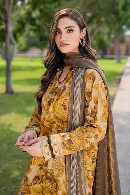 Baroque | Unstitched | Luxury Lawn 3 Piece Printed Dress - QHF0076