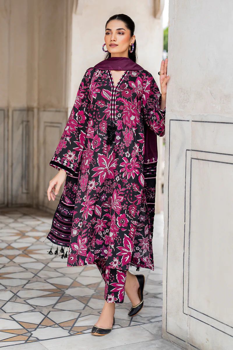 Baroque | Unstitched | Luxury Lawn 3 Piece Printed Dress - QHF0079