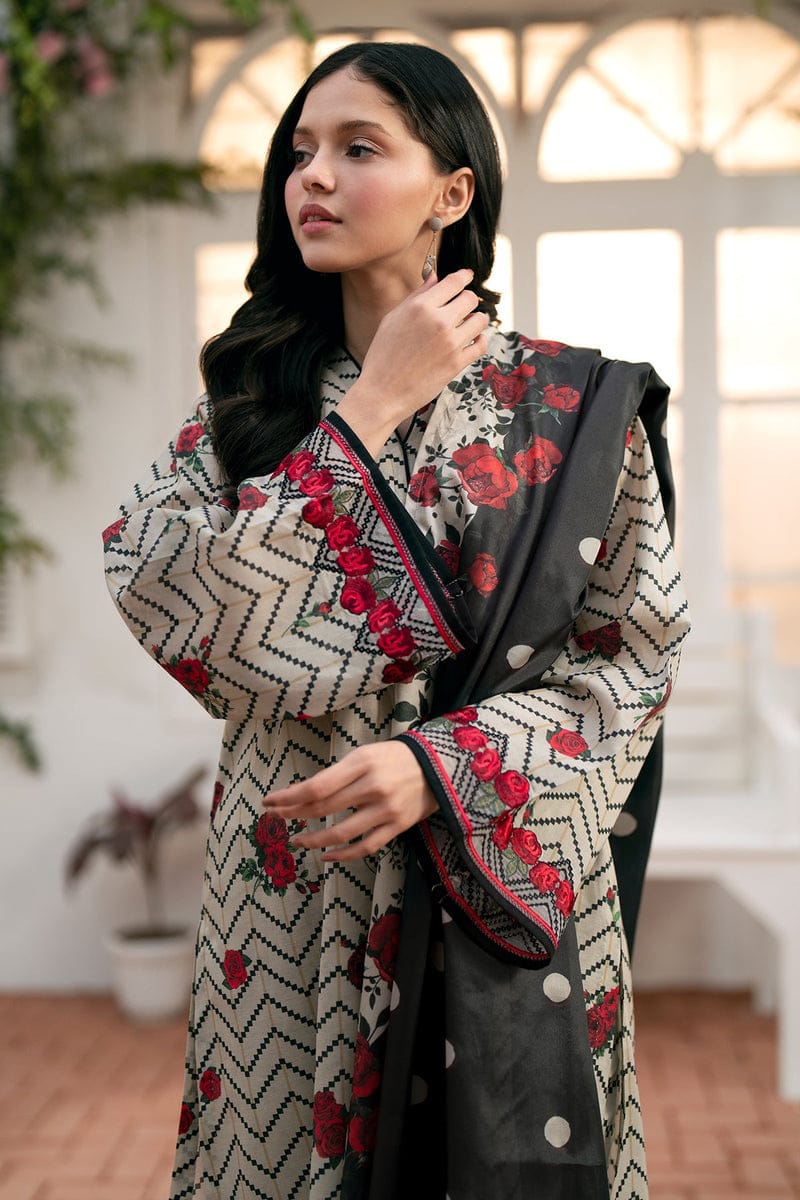 Lime Light | Unstitched | Luxury Lawn 3 Piece Printed Dress - QHF0081