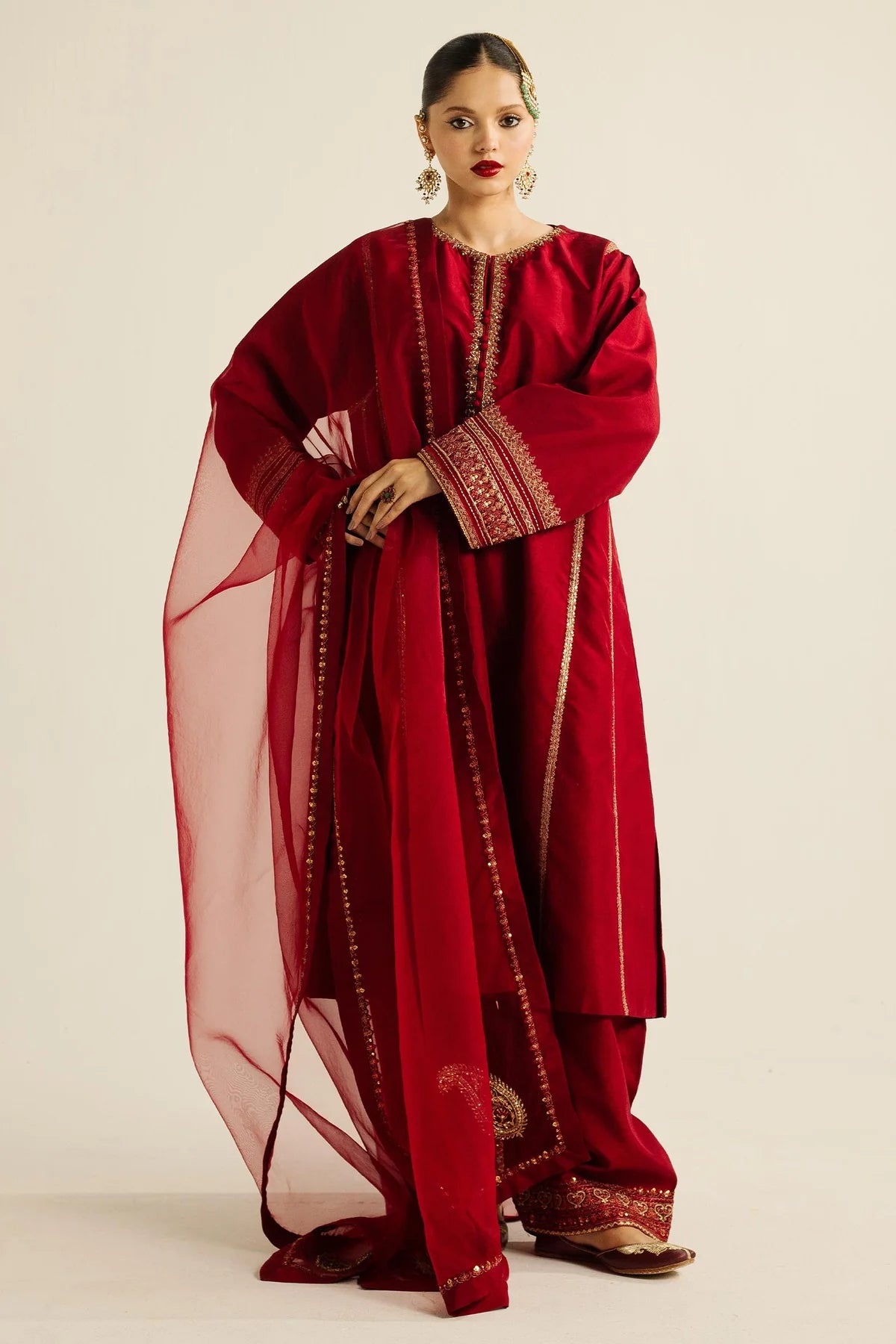 Zara Shahjahan | Unstitched | Luxury Lawn 3 Piece Embroidered Dress - QHF0014