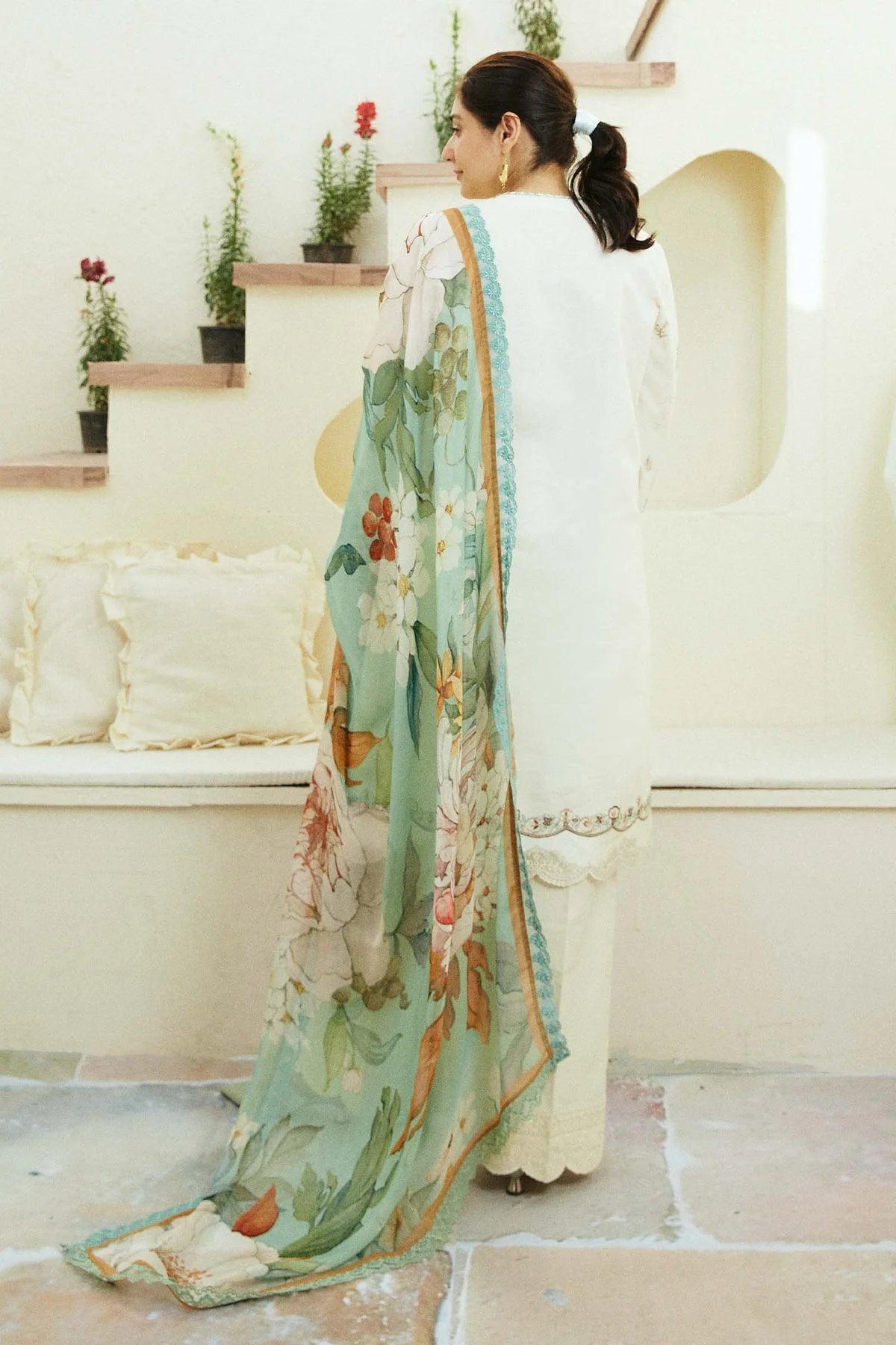 Zara Shahjahan | Unstitched | Luxury Lawn 3 Piece Embroidered Dress - QHF0019