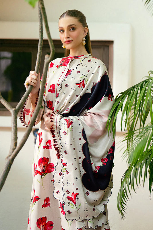 Baroque  | Unstitched | Luxury Lawn 3 Piece Printed Dress - QHF0073