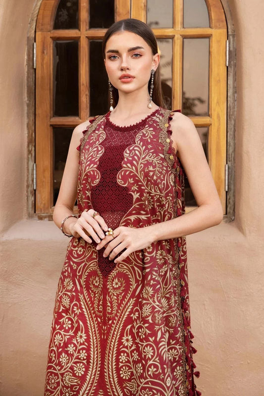 Maria B  | Unstitched | Luxury Lawn 3 Piece Printed Dress - QHF0058