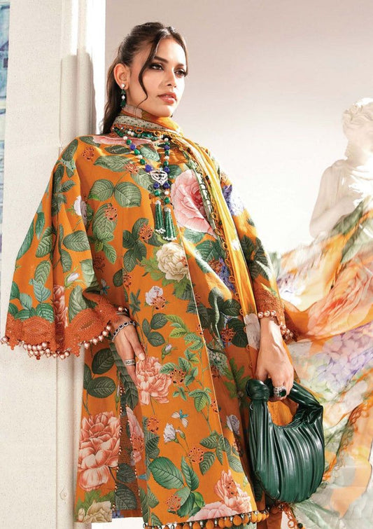 Lime Light  | Unstitched | Luxury Lawn 3 Piece Printed Dress - QHF0077