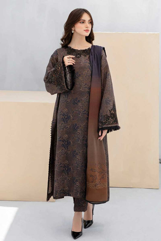 Baroque  | Unstitched | Luxury Lawn 3 Piece Printed Dress - QHF0082