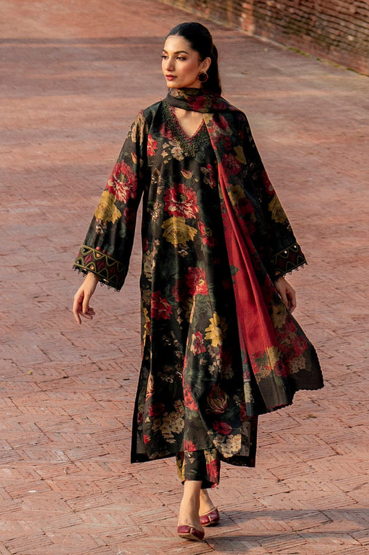 Baroque  | Unstitched | Luxury Lawn 3 Piece Printed Dress - QHF0084